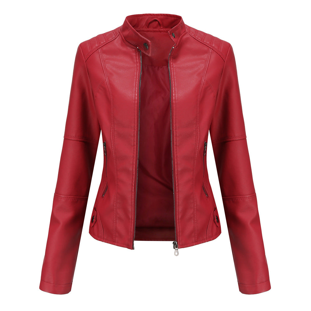 Claudia – Biker Jackets with High Collar