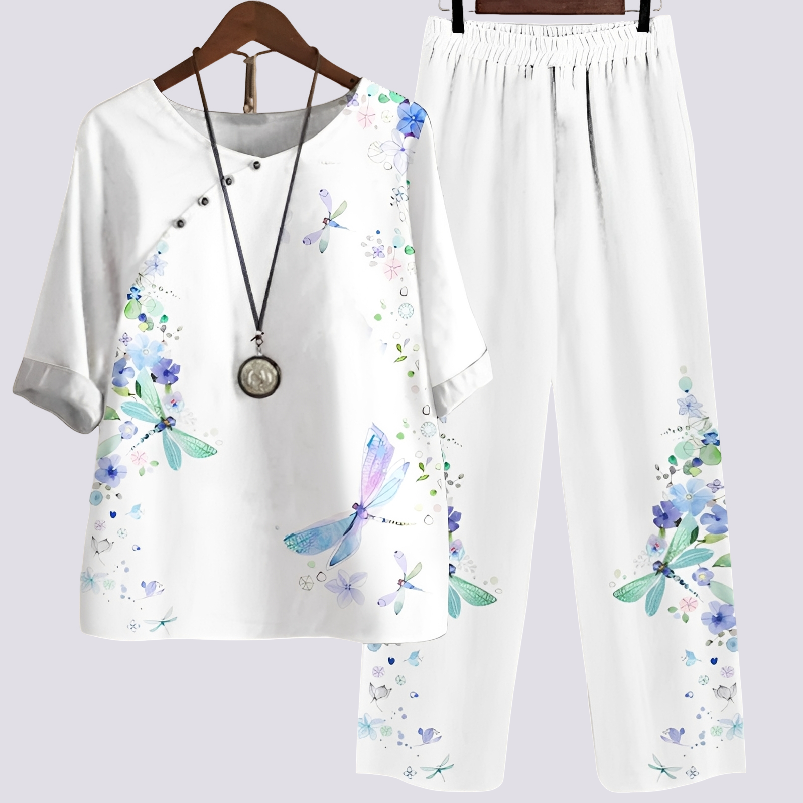 Jodie - Stylish, comfortable set with print for women