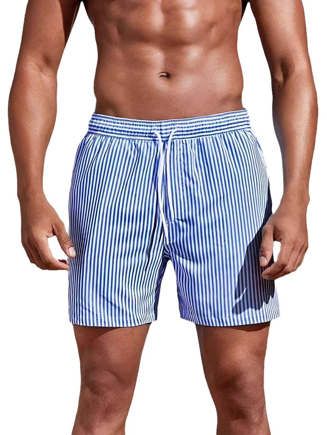Reuben - Striped Fast-Drying Swim Shorts