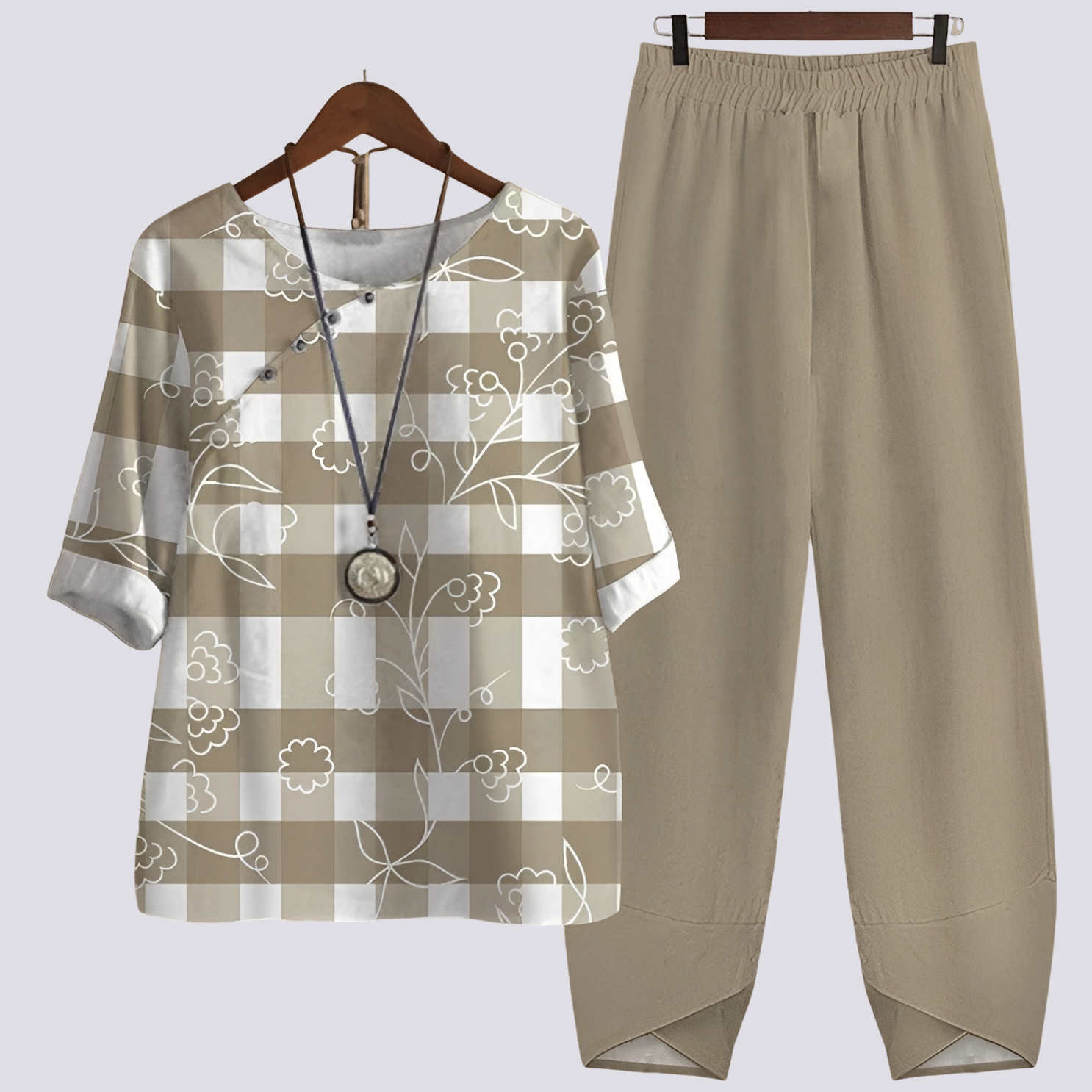 Jodie - Stylish, comfortable set with print for women