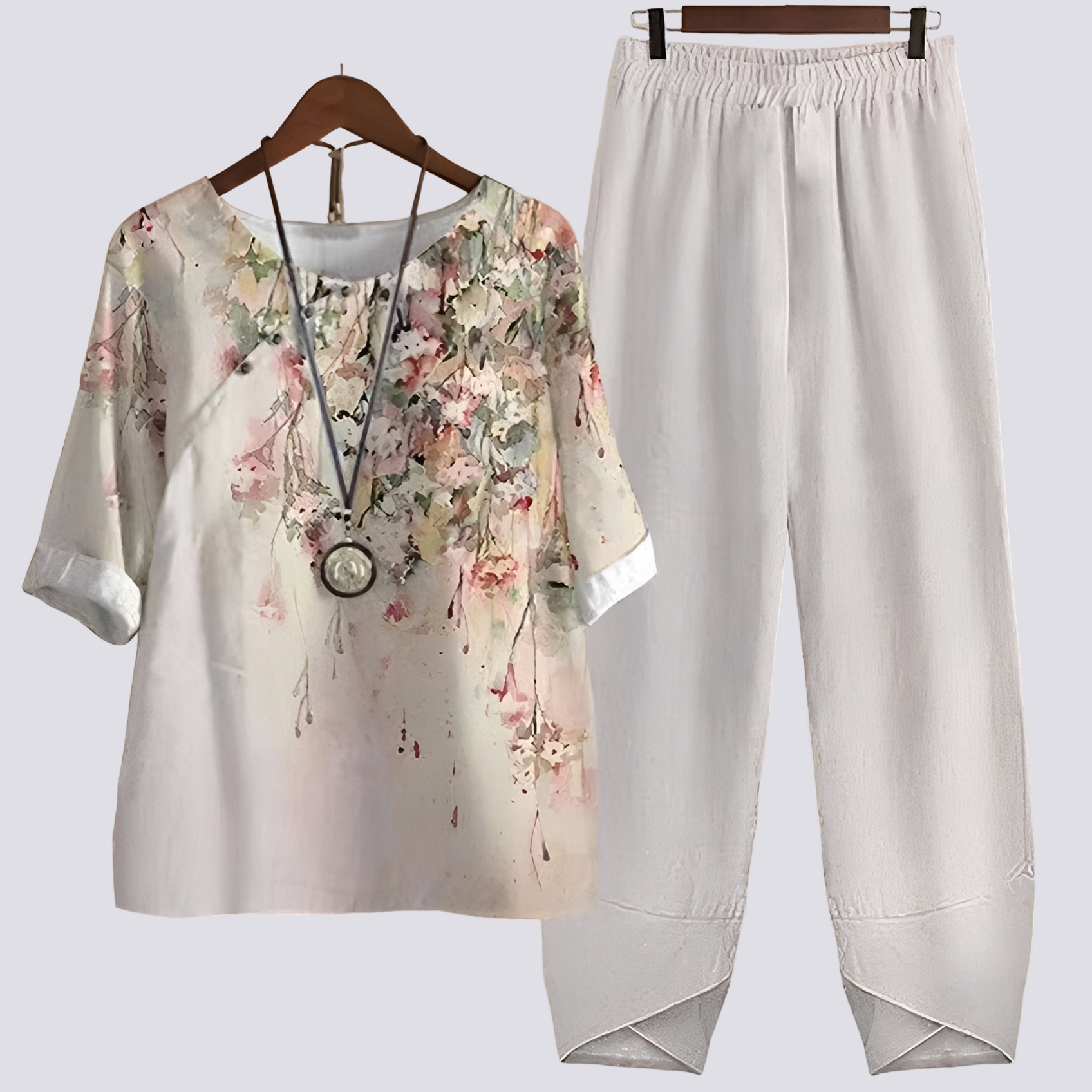 Jodie - Stylish, comfortable set with print for women