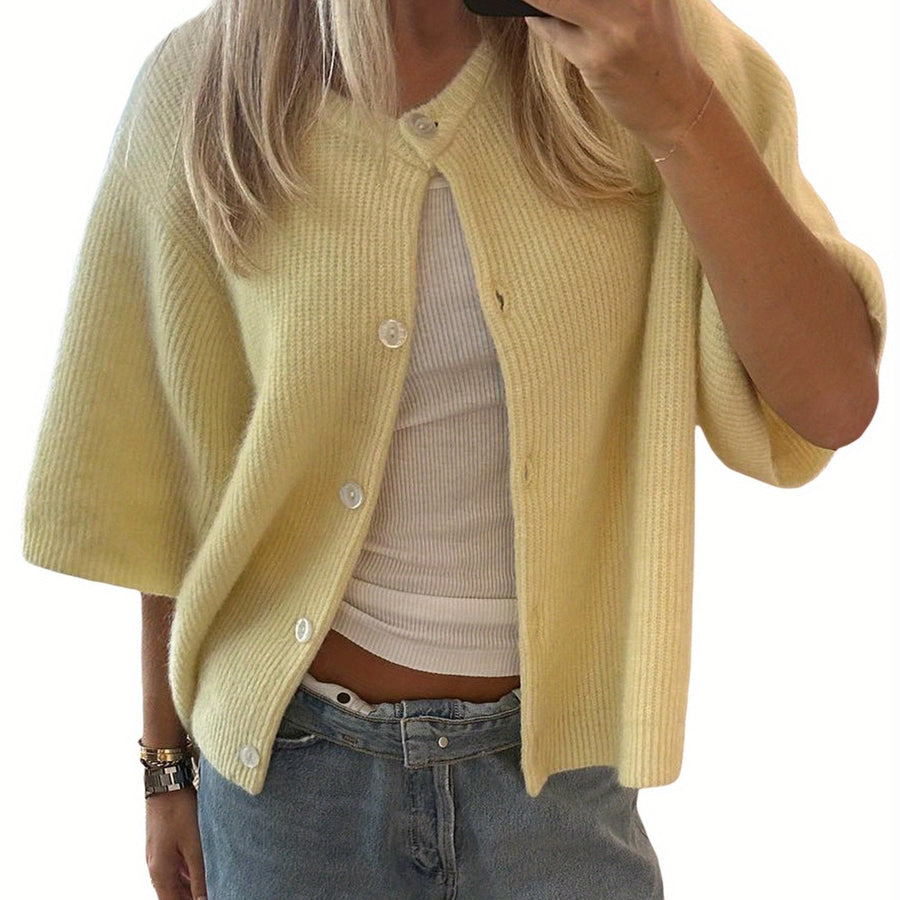 Margie - Loose Cardigan with Short Sleeves for Women