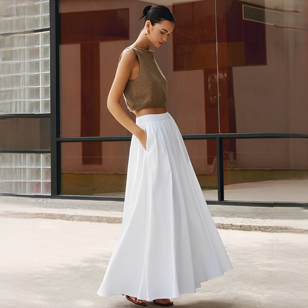 Arianne - Long pleated skirt