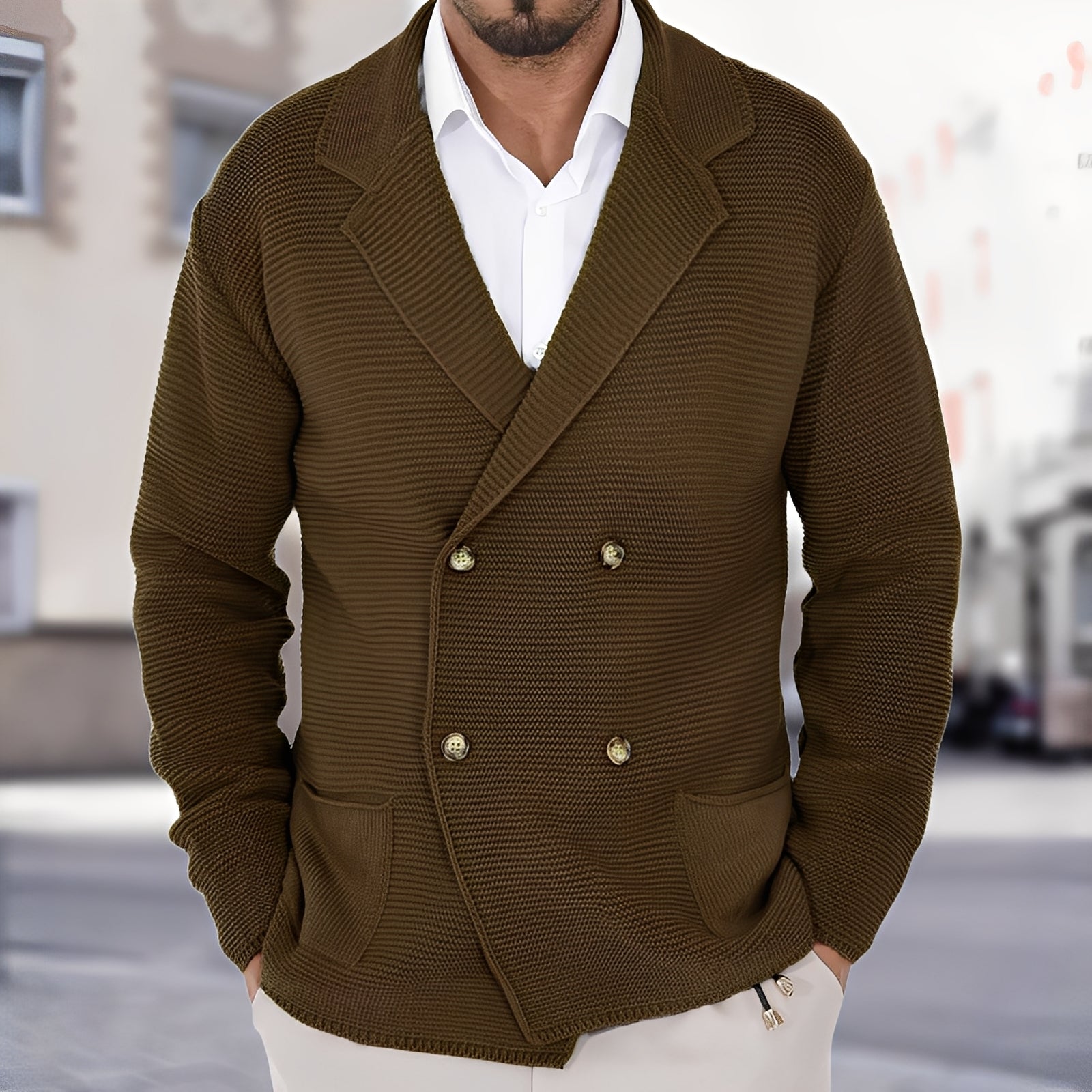 Alfred - Casual Two-Button Cardigan for Men