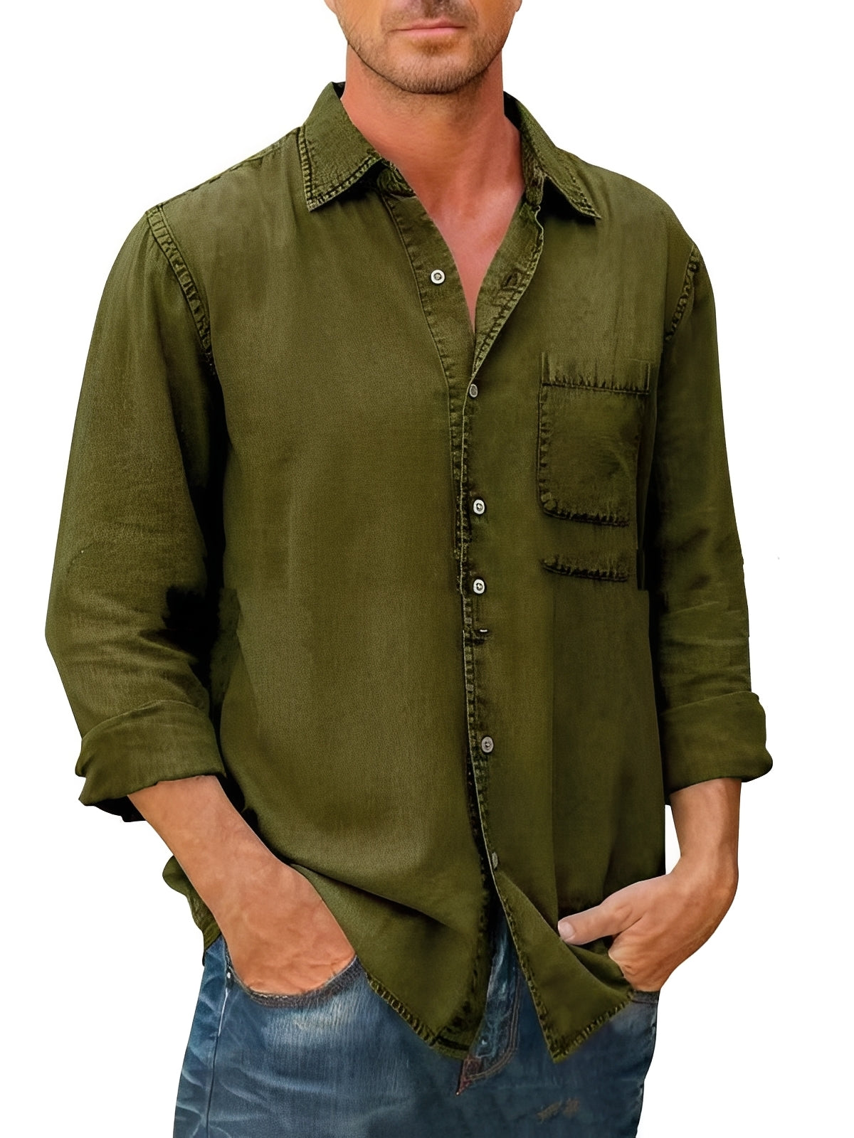 Alfie - Long-sleeved Washed Shirt