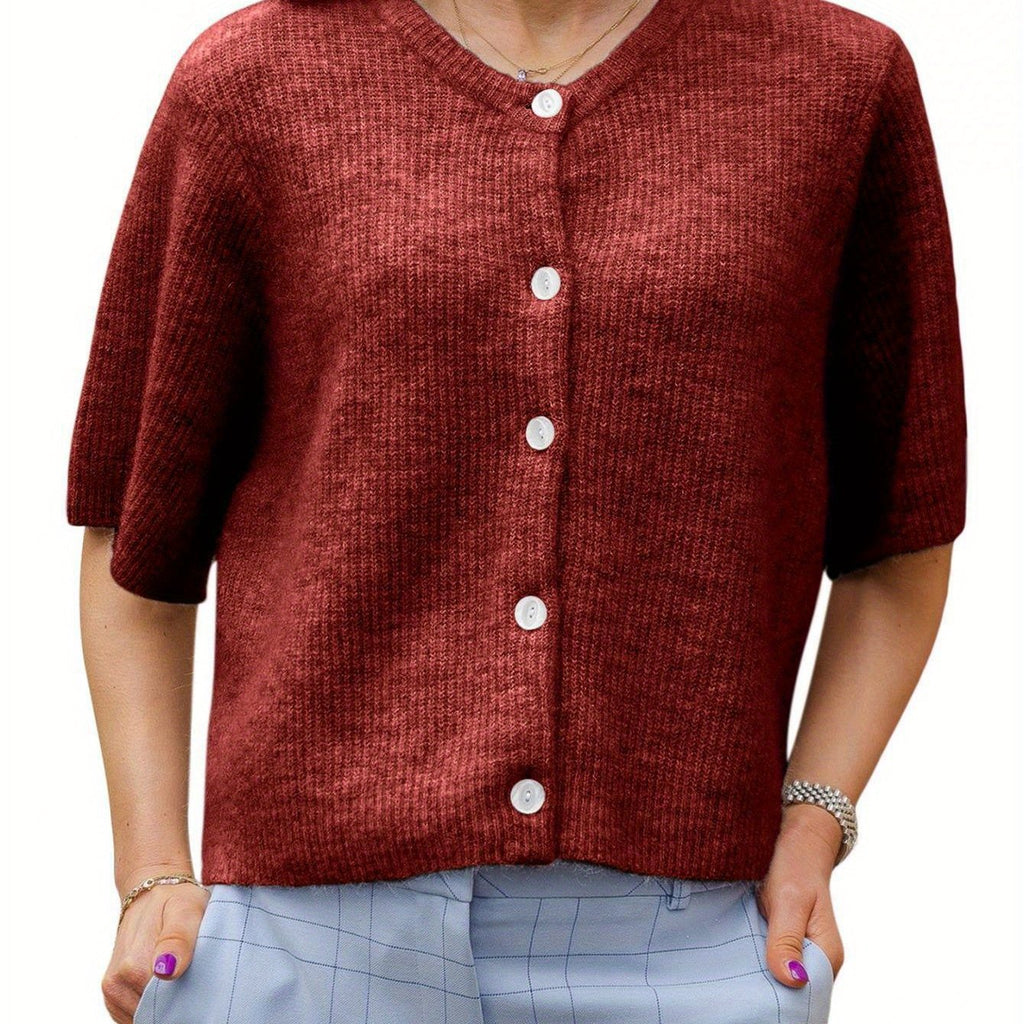 Margie - Loose Cardigan with Short Sleeves for Women