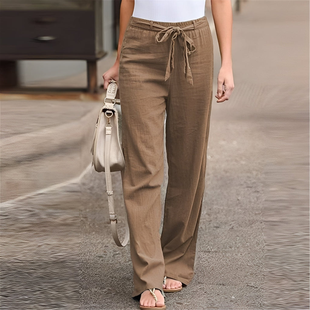 Amie - Wide pants with elastic waistband for women