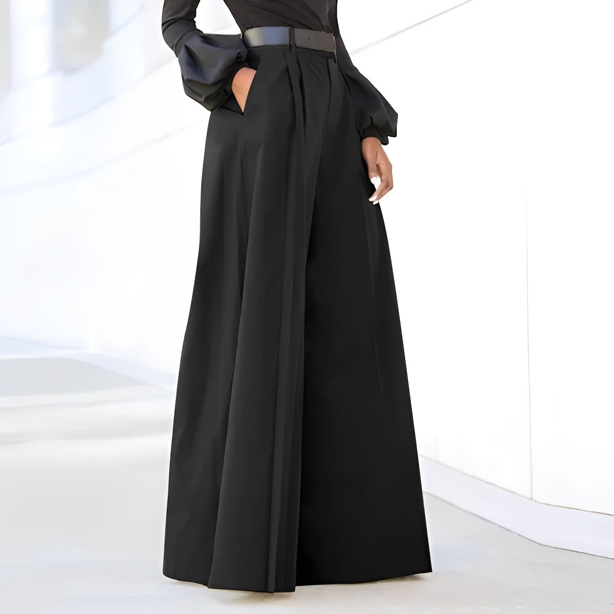 Ashley - Elegant, wide-cut flared pants for women