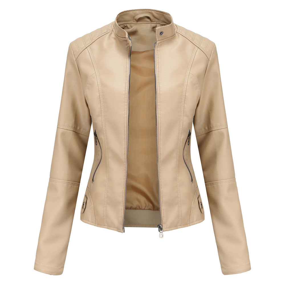 Claudia – Biker Jackets with High Collar