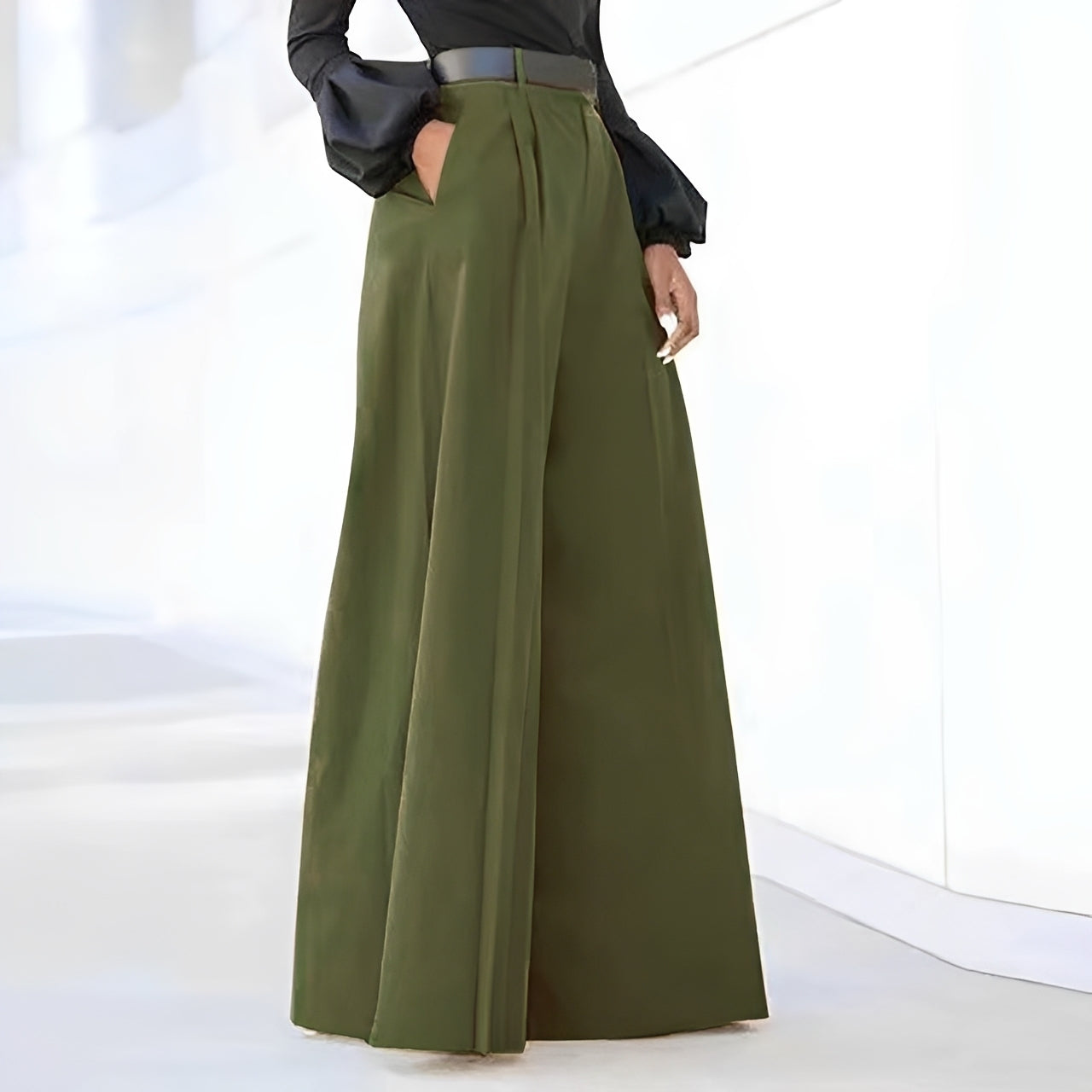 Ashley - Elegant, wide-cut flared pants for women