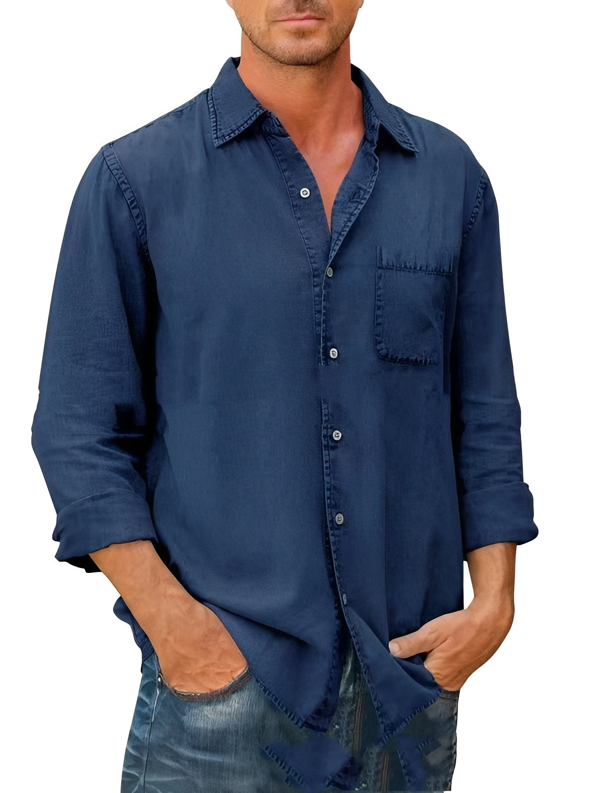 Alfie - Long-sleeved Washed Shirt