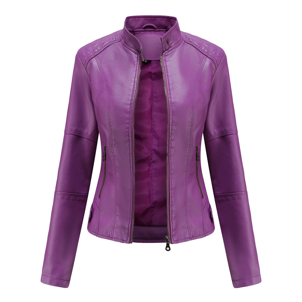 Claudia – Biker Jackets with High Collar