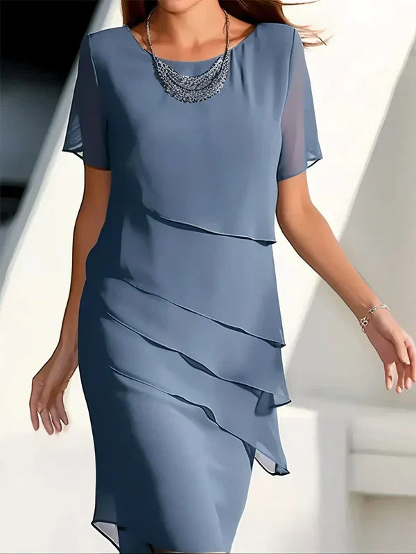 Georgina - Elegant Summer Dress with Layered Look