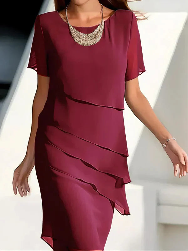 Georgina - Elegant Summer Dress with Layered Look