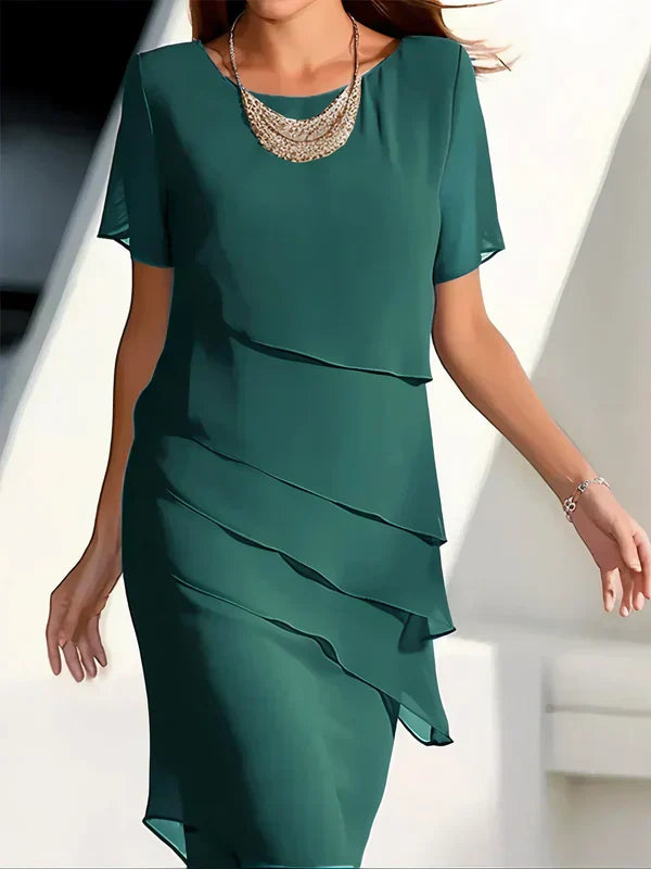 Georgina - Elegant Summer Dress with Layered Look