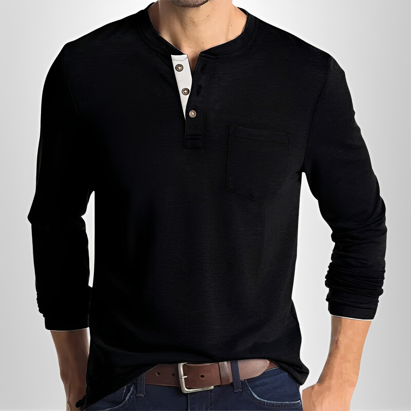Carmelo - Casual long-sleeve t-shirt for men