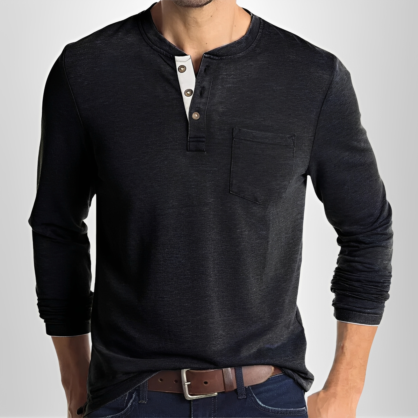 Carmelo - Casual long-sleeve t-shirt for men