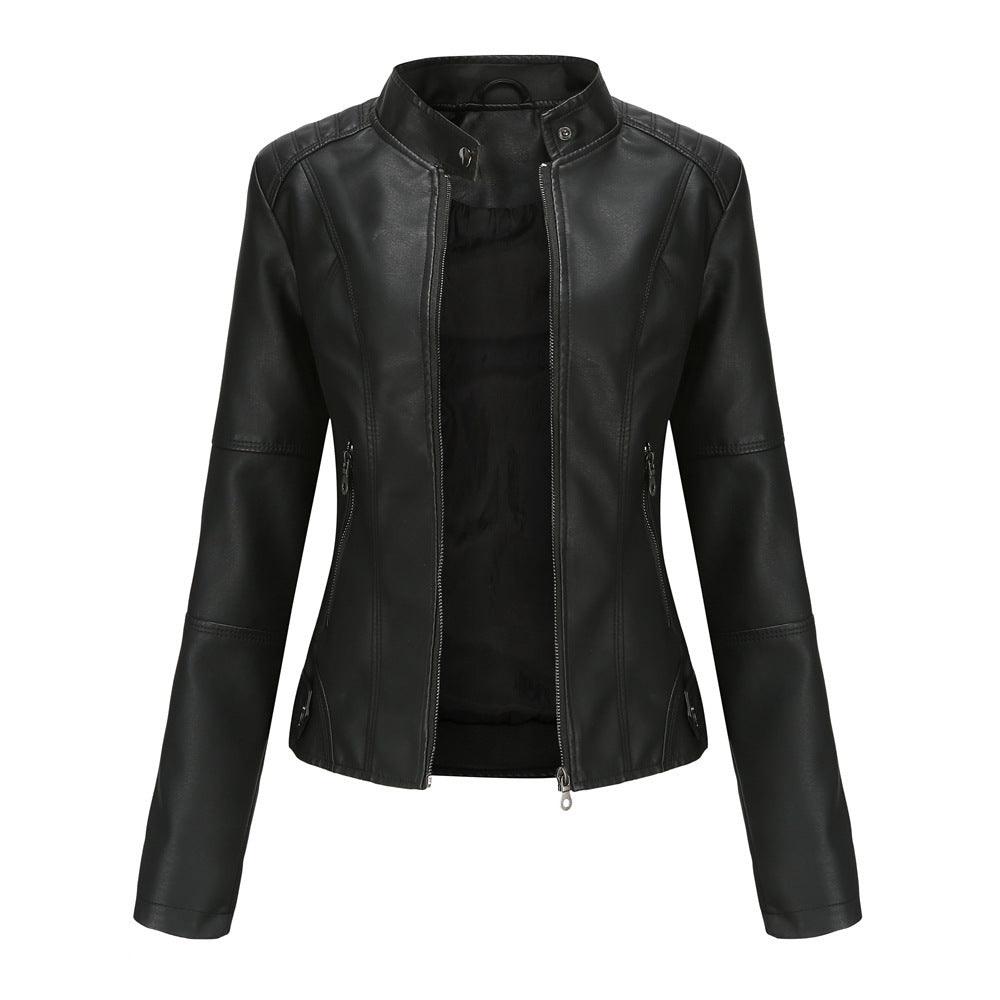 Claudia – Biker Jackets with High Collar