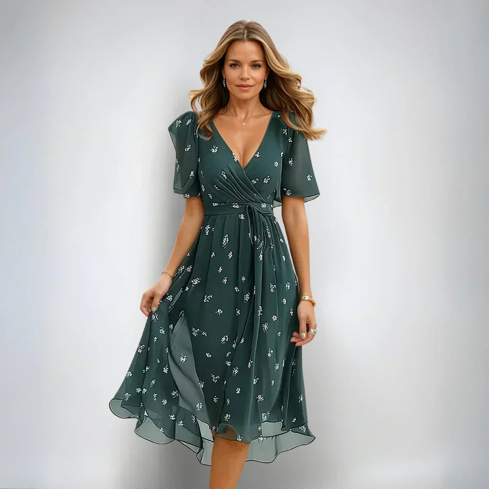 Annegret - Womens V-Neck Dress