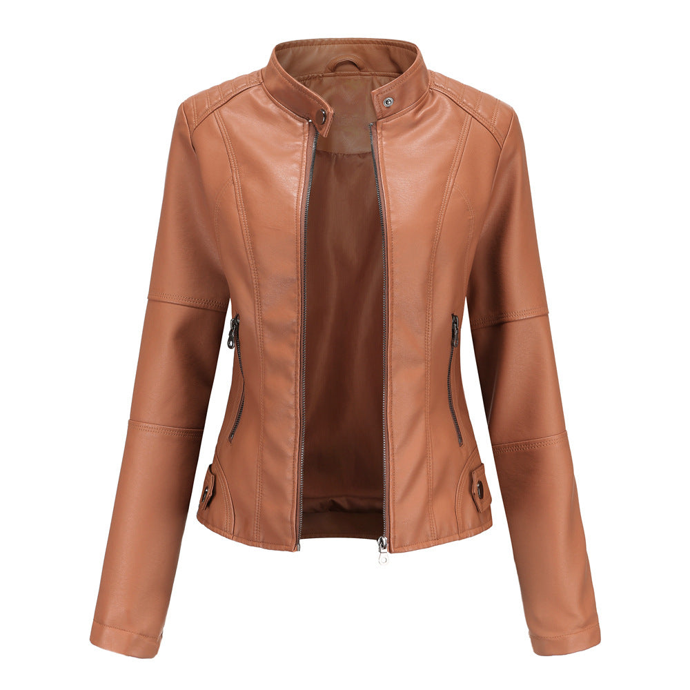Claudia – Biker Jackets with High Collar