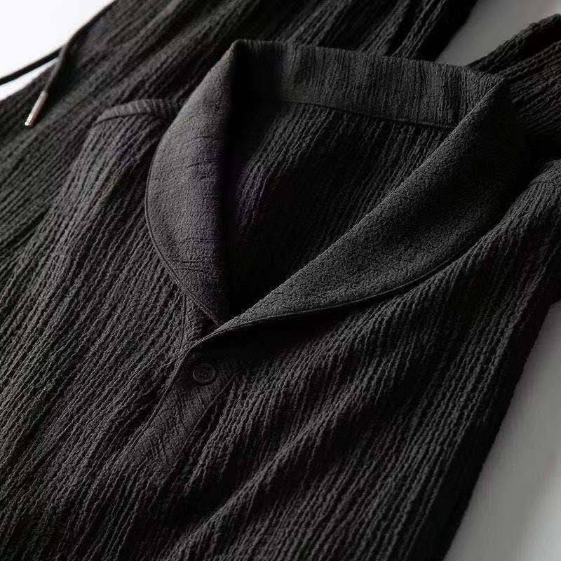Luca - short-sleeve shirt and trousers with adjustable waist