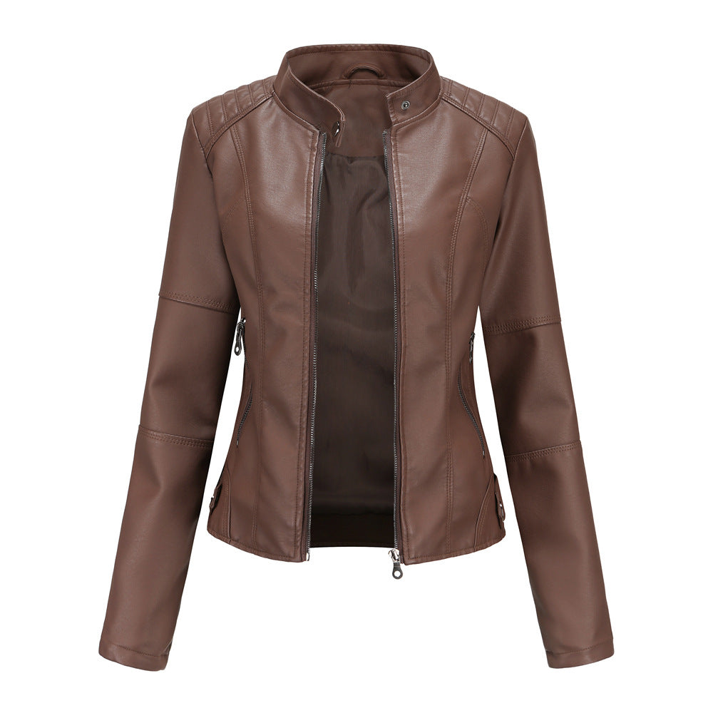 Claudia – Biker Jackets with High Collar