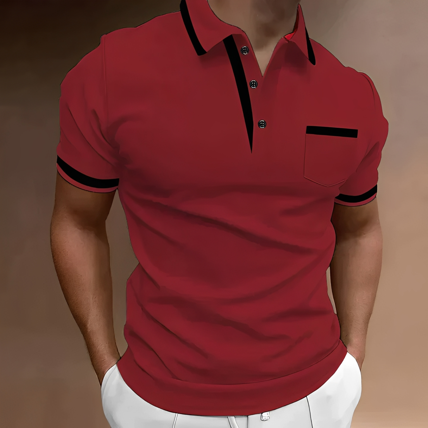 Geover - Relaxed short-sleeve polo for men
