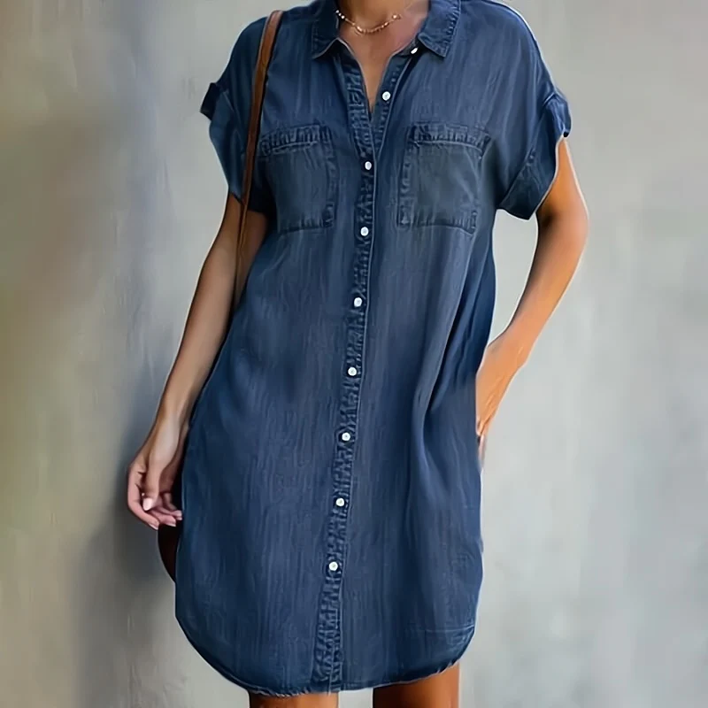 Delight – Casual denim dress with buttons