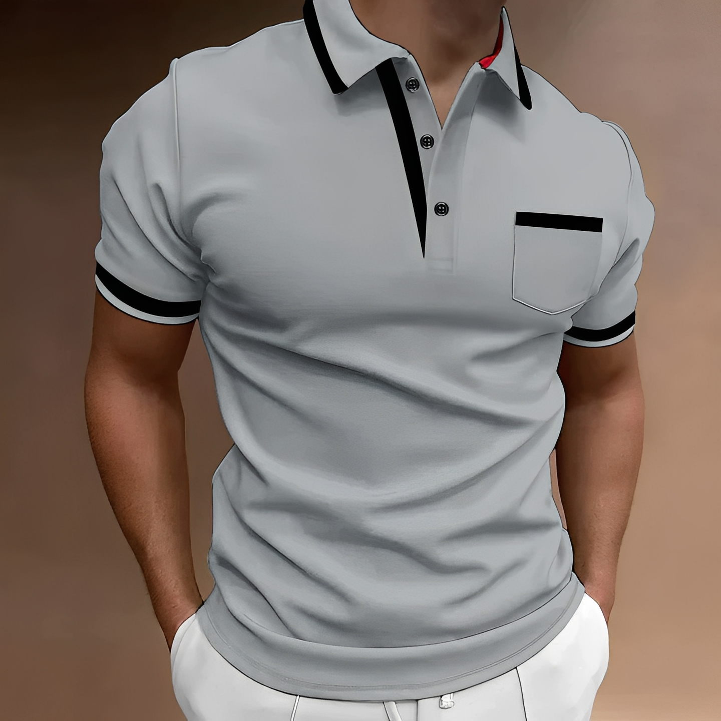 Geover - Relaxed short-sleeve polo for men