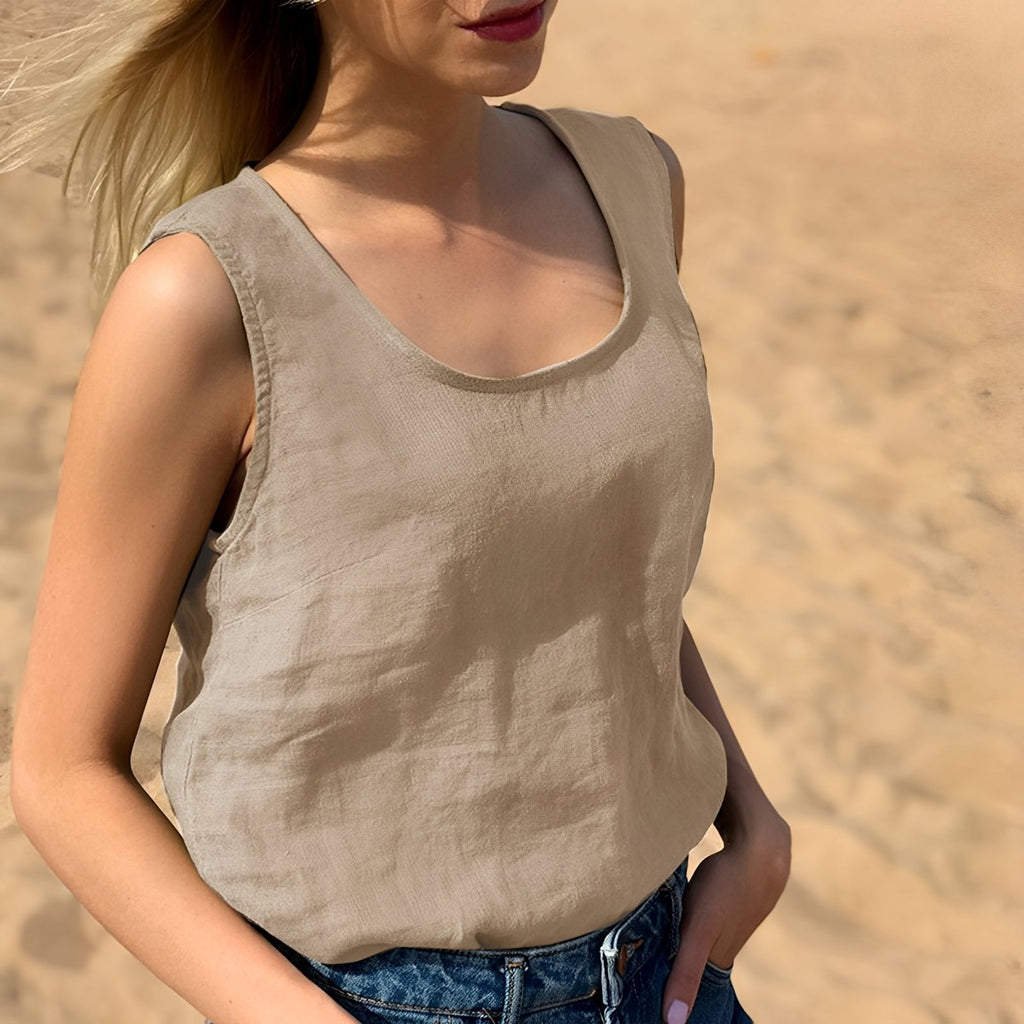 Margaret - Simple sleeveless top for women