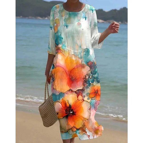 Miranda - Elegant floral dresses with covered belly