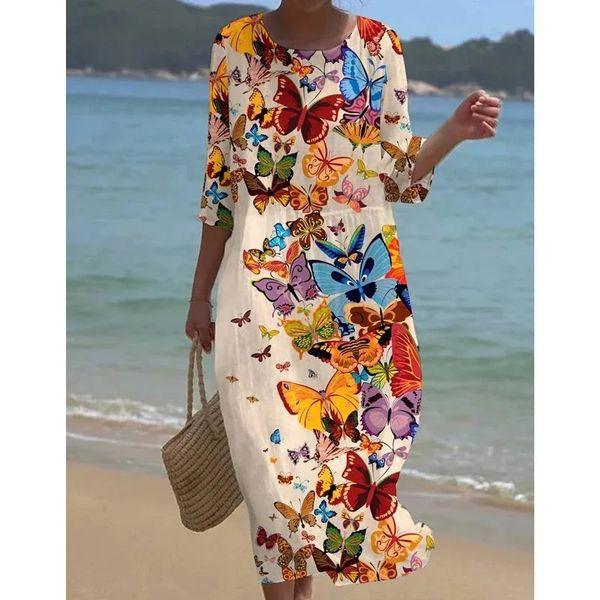 Miranda - Elegant floral dresses with covered belly
