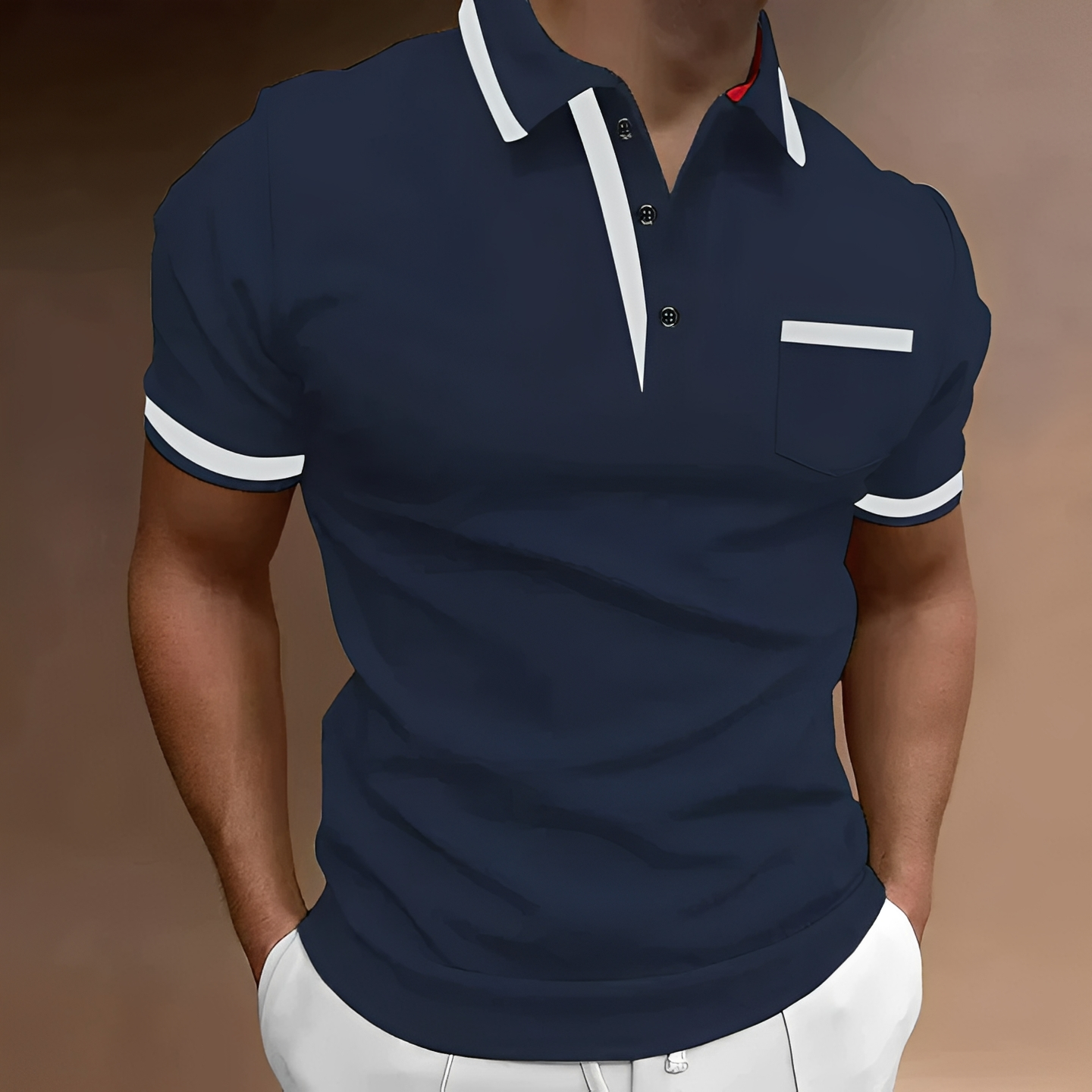 Geover - Relaxed short-sleeve polo for men